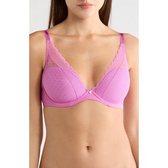 Chantelle Norah Chic Underwire Plunge Bra in Rosebud at Nordstrom, Size 34C