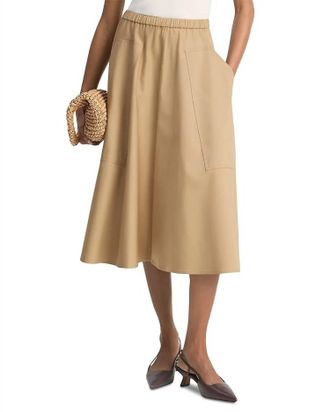 Vince Pocket Full Skirt In Barley