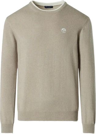 North Sails Crew Neck 12Gg Truien - Heren - Truien - Beige - Maat: XL Wol