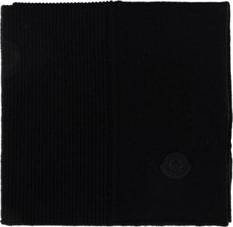 Moncler Wool Scarf - Heren - Accessoires - Zwart - Maat: ONE Size Wol