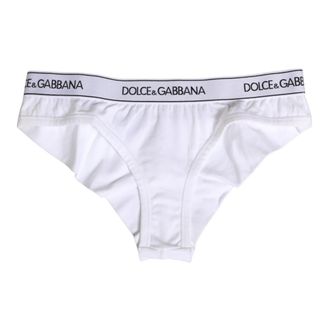 Dolce & Gabbana Bottoms, female, White, Size: S Logo Waistband Brief