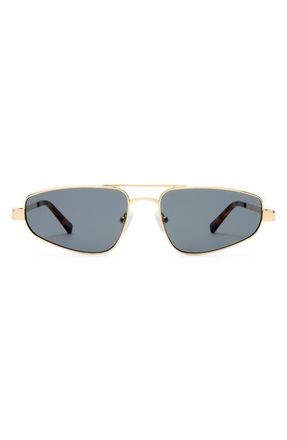Le Specs Treausure 59mm Oval Sunglasses in Gold /Smoke Mono at Nordstrom