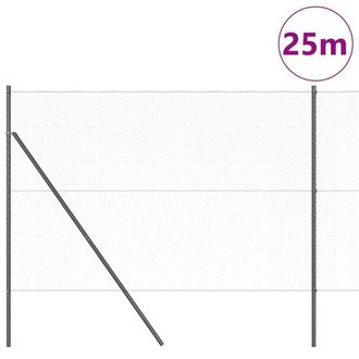 Berkfield Home Hexagon Fence Grey 1.6x25 m Steel