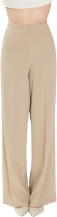 P.A.R.O.S.H. Panty Palazzo Broek - Dames - Wijde Broeken - Beige - M - Leer - Broeken