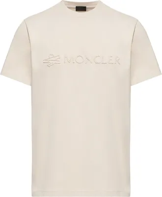Moncler Moncler Logo Cotton T-shirt, Men, White, Size: 3xl