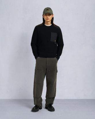 Moose Knuckles Mens Gold Series Elowan Crewneck Sweater