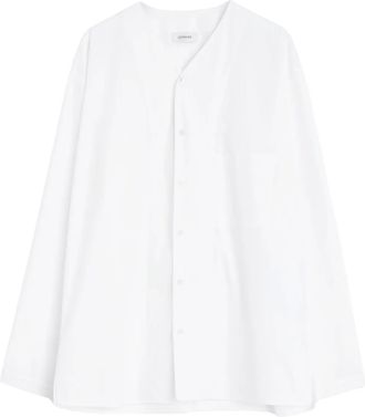 Christophe Lemaire Camicia con scollo a V - Bianco