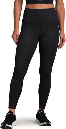 Rhone Shimmer Ankle Leggings in Pure Black at Nordstrom, Size X-Large