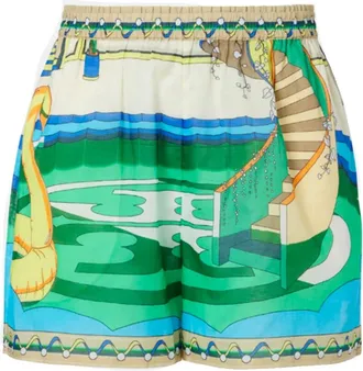 Tory Burch Mujer, Pantalones cortos, Verde, Talla: S