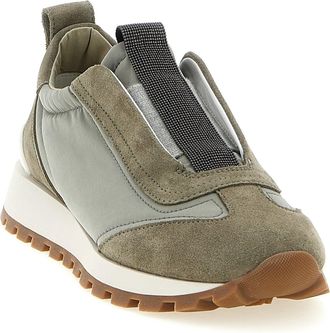 Brunello Cucinelli Womens Bicolor Polyester Athletic Sneakers