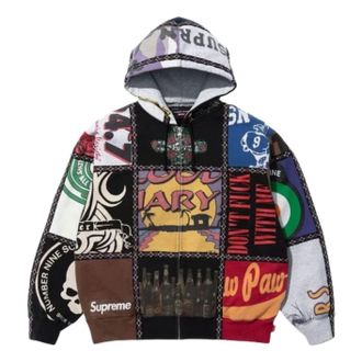 SUPREME FW25 x Number (N)ine Patchwork Zip Up Hooded Sweatshirt Multicolor FW25SW65-MULTICOLOR