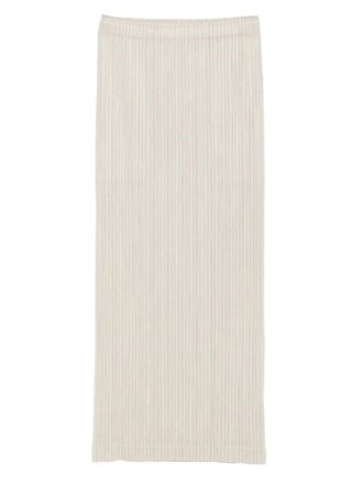 Pleats Please Issey Miyake Straight plooirok - Beige