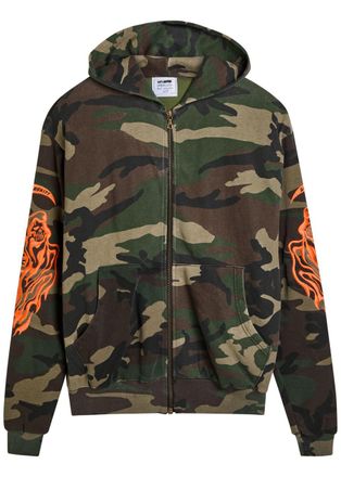 Warren Lotas Reaper Camouflage Hooded Cotton Sweatshirt - Multicoloured 1 - XL
