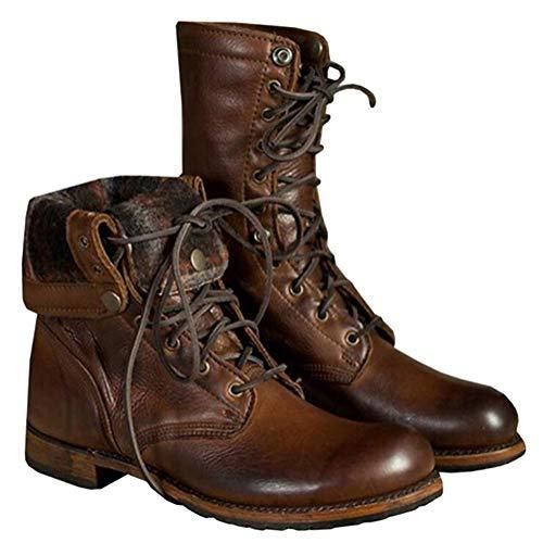 Homme Cuir Bottes De Neige Homme Amazon ORANDESIGNE Marron Bottes