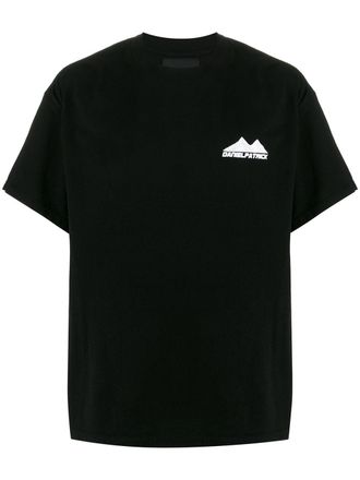 Daniel Patrick logo print T-shirt - men - Cotton - M - Black