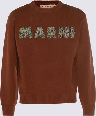 Marni Sweaters Maroon-Uomo