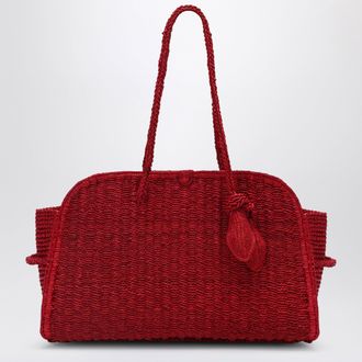 Jacquemus Red Turismo raffia bag