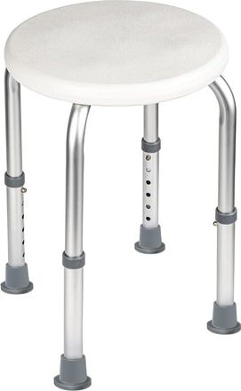 OEM Taburete De Ducha Redondo, Altura Ajustable, Capacidad De 136 Kg, Silla De Ducha Antideslizante, Aluminio Y Pe
