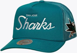 Mitchell & Ness Mens Mitchell & Ness Teal San Jose Sharks Head Coach Trucker Adjustable Hat at Nordstrom