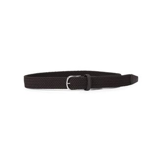 Anderson's Cintura elastica intrecciata con dettagli in pelle da 3-5 cm - - Accessories - Uomo - Marrone - 100 CM
