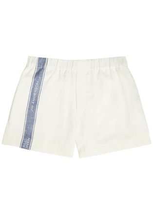 J.W.Anderson Jersey Striped Jacquard Linen Shorts - Off White - XL