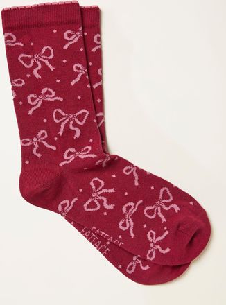 Fat Face FatFace Red Bow Socks