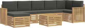 vidaXL Conjunto De Sof&aacute;s De Exterior 8 Uds. Blanco Y Antracita Vidaxl