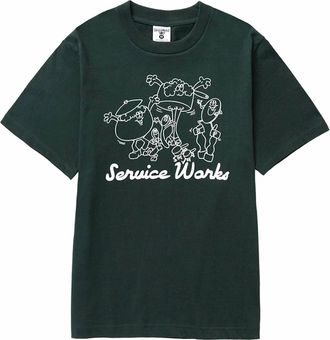 Service Works Mens Pots And Pans Tee In Forest