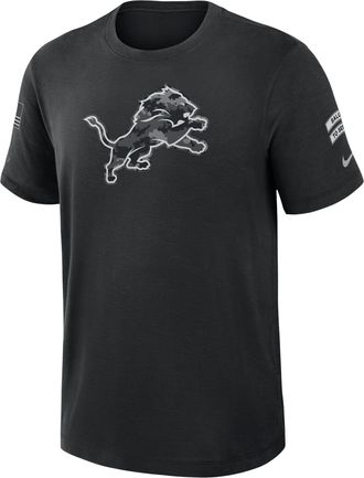 Nike Detroit Lions Salute to Service Slub Nike Mens Dri-FIT NFL T-Shirt in Black | 034900AA2B-AEG