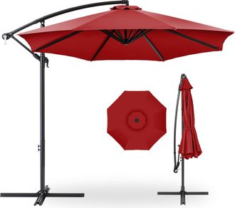 Best Choice Products 10ft Offset Hanging Outdoor Market Patio Umbrella w/ Easy Tilt Adjustment