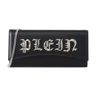 Philipp Plein Clutches, female, Black, Size: ONE SIZE Gothic Croc-effect Clutch Bag