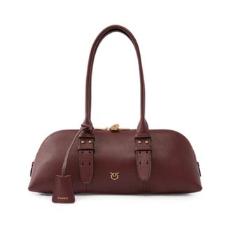 Pinko Bowling Horizontal Big - female - PINKO - Shoulder Bags - Brown - ONE SIZE - Bags