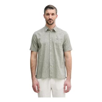 Barbour Short Sleeve Shirt - Heren - Korte mouwen Overhemden - Groen - S - Katoen - Overhemden