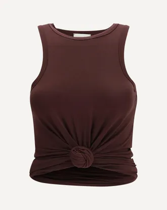 Magda Butrym Knotted cotton tank Top Female 38