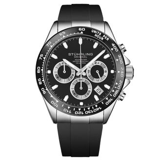 St&uuml;hrling Monaco Chronograph Quartz Black Dial Mens Watch M18212