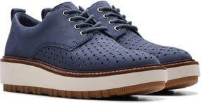 Clarks Orianna Move Wedge Derby in Navy Nubuck at Nordstrom Rack, Size 6.5