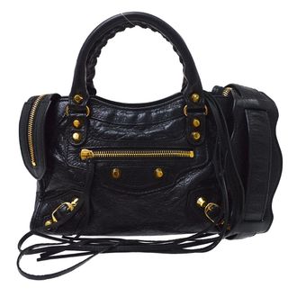 Balenciaga City Leather Black Leather Handbag (Pre-Owned)