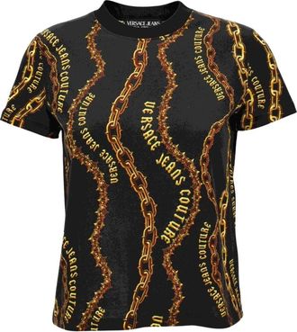 Versace Jeans Couture T-shirts en Polos - Dames - T-shirts - Zwart - 2XS - Tops