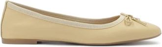 Kazar Klassieke leren ballerinas in roomkleur - Dames - Ballerinas - Beige - 37 EU - Leer - Schoenen