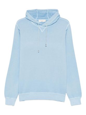 FILIPPO DE LAURENTIIS drawstring-fastening cotton hoodie - Blue