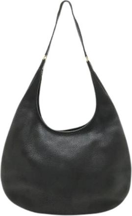Herm&egrave;s Pre-owned Gao Leren Schoudertas Zwart - Dames - Vintage Schoudertas - Zwart - ONE Size - Leer - Vintage