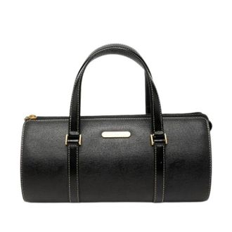 Burberry Pre-owned Boston Bag - Dames - Vintage Handtas - Zwart - ONE Size - Leer - Vintage