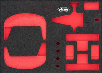 Vigor Insert De Espuma Bimaterial Bicolor Para Herramientas