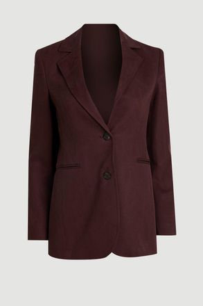 Karen Millen Womens Tencel Blend Tailored Single Breasted Blazer - Chocolate Lyocell - Size 12 UK