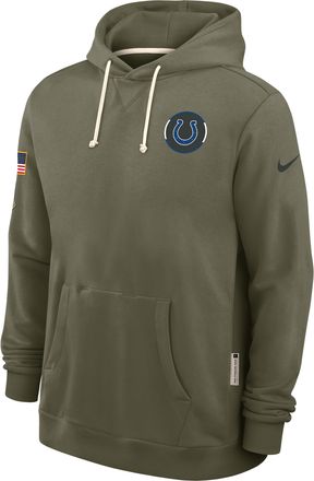 Nike Indianapolis Colts Salute to Service Sideline Dominant Force Nike Mens Dri-FIT NFL Pullover Hoodie in Brown | 03AZ2DHA2E-D4V