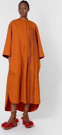 Roksanda Ilincic Poska Cotton Shirt Dress in Cinnamon at Nordstrom, Size 12