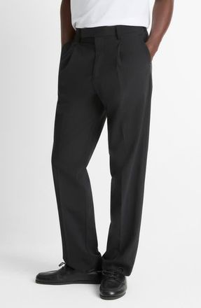 Vince Pleated Black Stretch Dress Pants at Nordstrom, Size 33