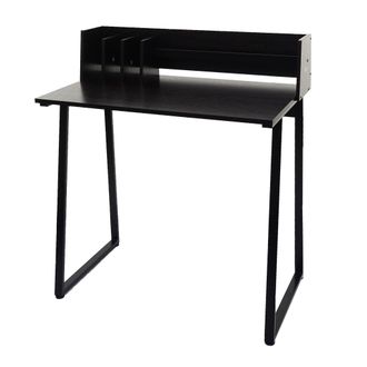 Hhg Hhg - Nunca Usado] Mesa Consola 770, Mesa Tel&eacute;fono, 82x51cm Estructura 3d, Metal Mdf, Negro