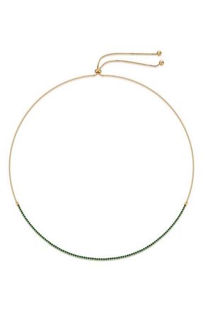 Ettika Crystal Tennis Necklace in Green at Nordstrom