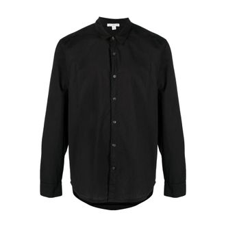 James Perse Klassieke Standaard Overhemd - Heren - Casual Overhemden - Zwart - S - Overhemden